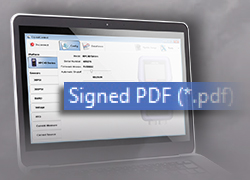 Create a tamper-proof PDF document with an nVision reference recorder.
